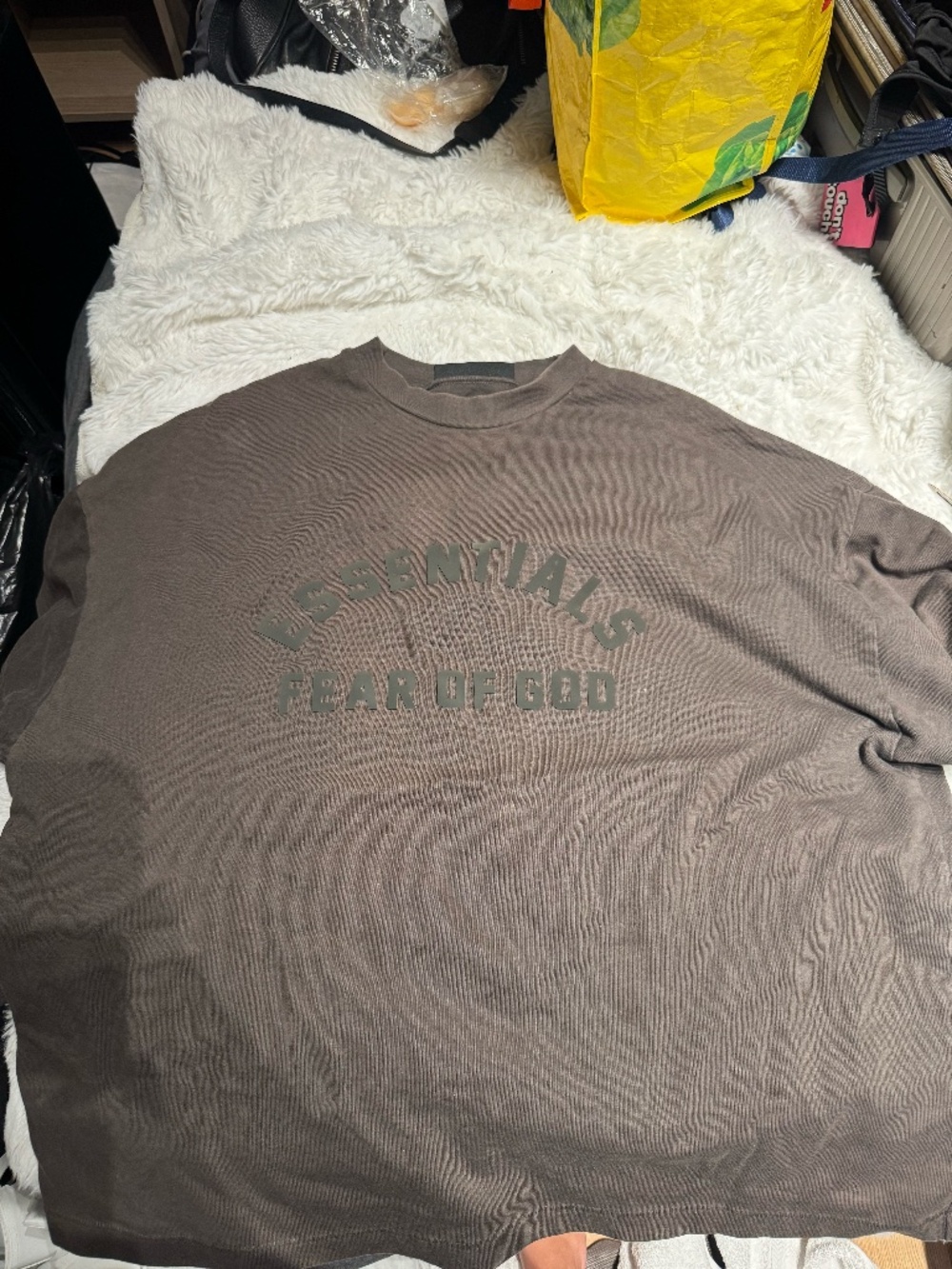 Essentials Fear of God Grey Oversized T-Shirt